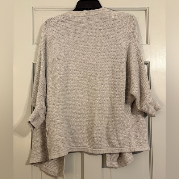 Madewell Light Gray open front waterfall 3/4 sleeve Women's Cardigan XXS - Picture 3 of 6